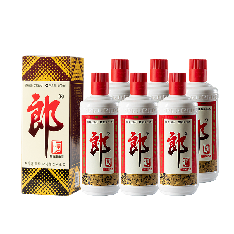 郎酒 郎牌 53%vol 醬香型白酒 500ml*6瓶