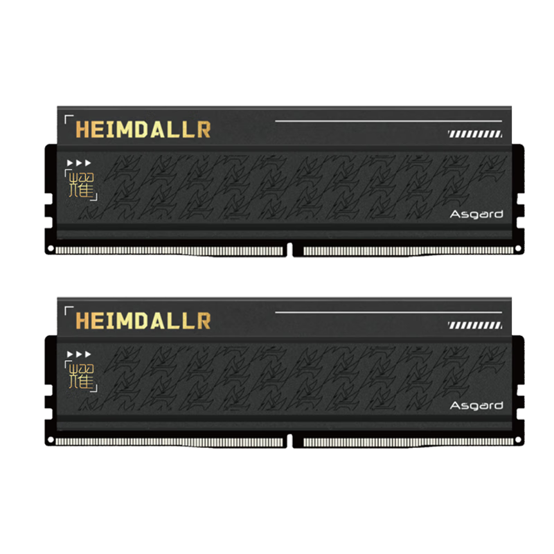 阿斯加特（Asgard）32GB(16GBx2) DDR5 6000 臺(tái)式機(jī)內(nèi)存條 海姆達(dá)爾 馬甲條 國(guó)產(chǎn)顆粒 CL36 黑厚甲