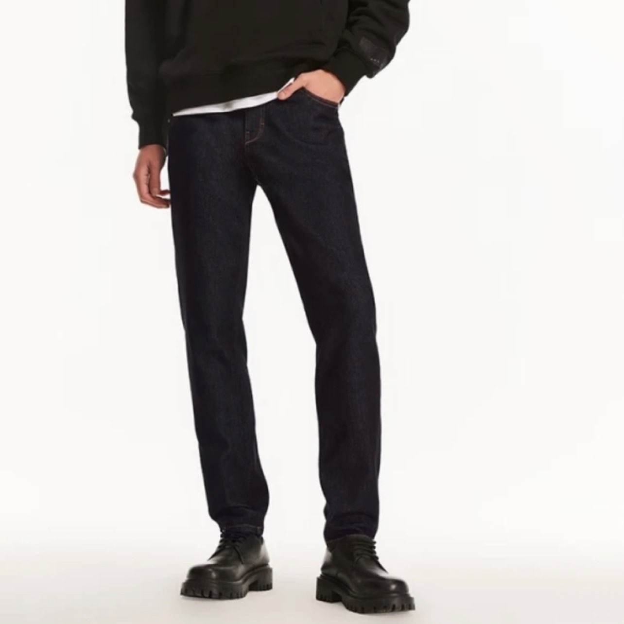PLUS會員：JACK&JONES 杰克瓊斯 秋季潮酷百搭修身牛仔褲 A16 深灰牛仔