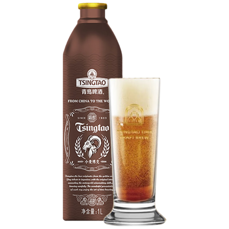 預售：TsingTao 青島啤酒 小麥博克 精釀啤酒 1L 單瓶裝
