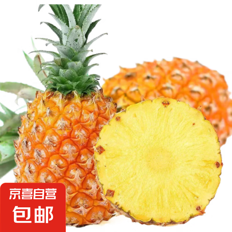金鉆鳳梨17號海南新鮮水果無眼菠蘿熱帶水果當季 1枚凈重1-1.5斤(試吃款)