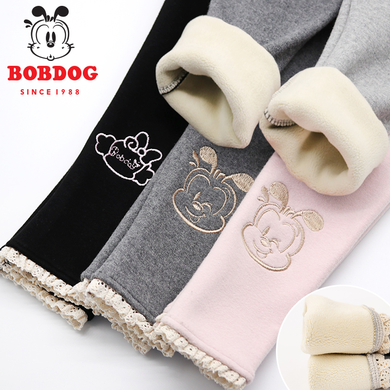 88VIP會員：BoBDoG 巴布豆 女童打底加絨褲