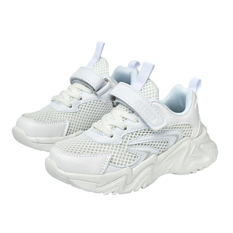 ABCKIDS 網面透氣小白鞋