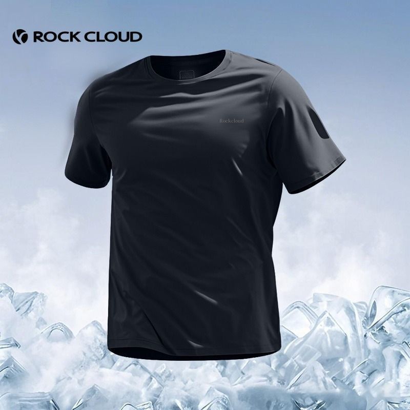 Rock Cloud Rockcloud戶外接觸涼感透氣速干T恤新款吸濕透氣短袖男運動半袖