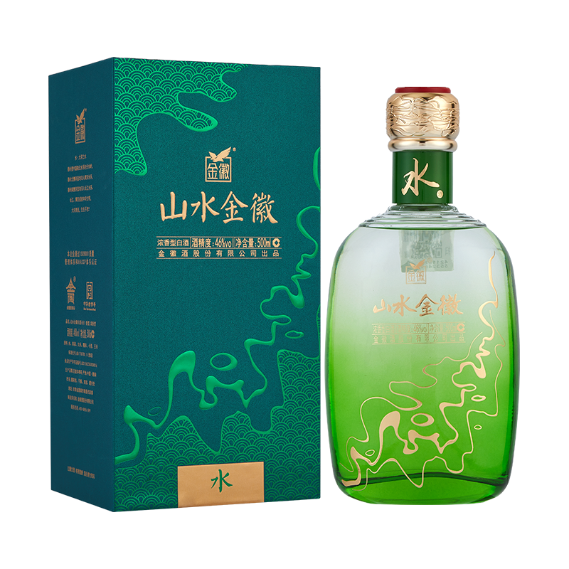 金徽酒 山水金徽·水 濃香型白酒 46度 500mL*1瓶 *2件