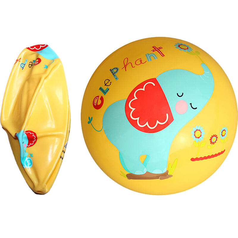 Fisher-Price 兒童玩具球 寶寶小皮球拍拍球22cm（黃色 贈送打氣筒）F0516H3兒童生日禮物送寶寶