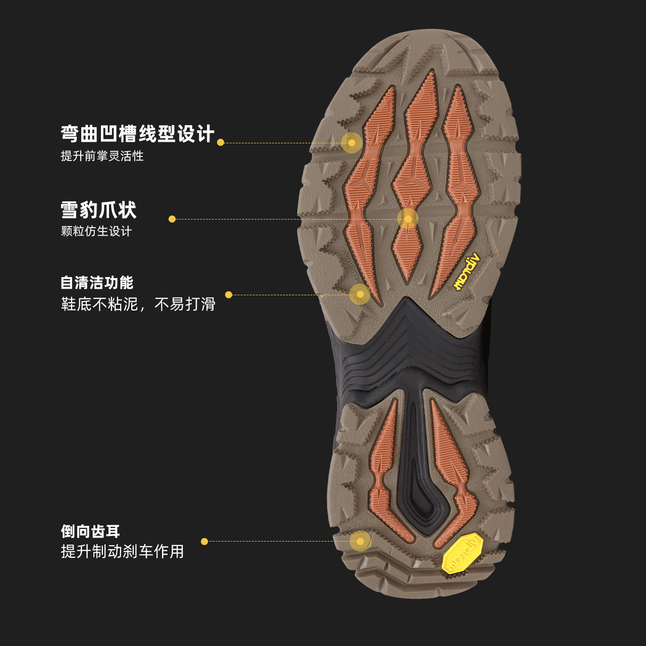 探路者 HIMEX 男款登山鞋 TFAAAM91204