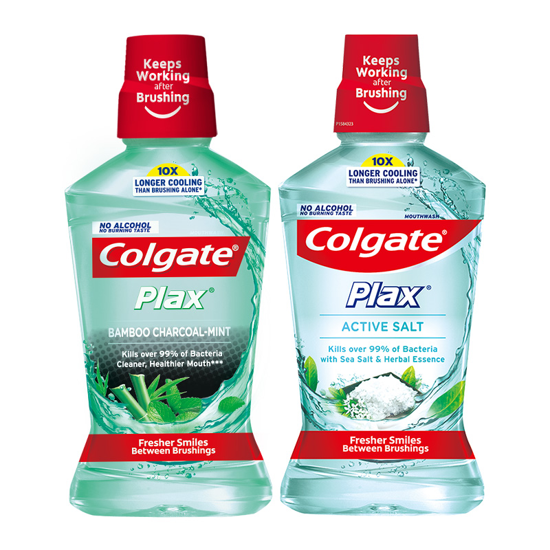 Colgate 高露潔 清新鹽爽漱口水500mlx2