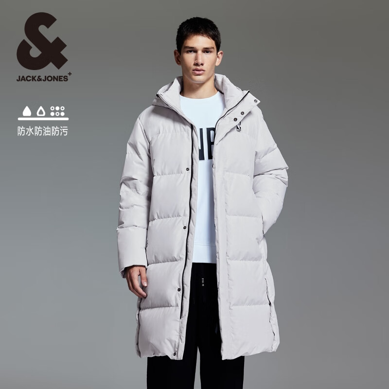 杰克瓊斯 反季清倉！中長款加厚防潑水羽絨服合集 224312002港霧灰