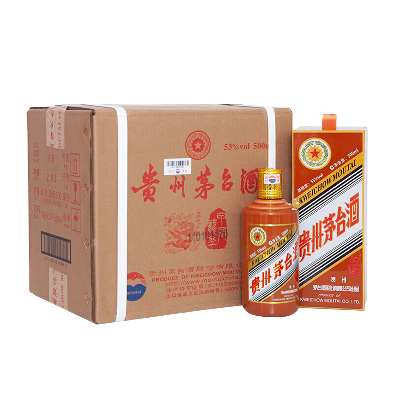 茅臺 龍年茅臺生肖紀念酒 53度 500MLx6瓶 原箱原封+酒具
