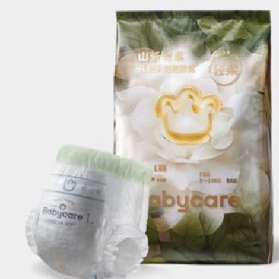 babycare山茶輕柔短褲式嬰兒拉拉褲L碼3片（9-14kg）花苞輕柔