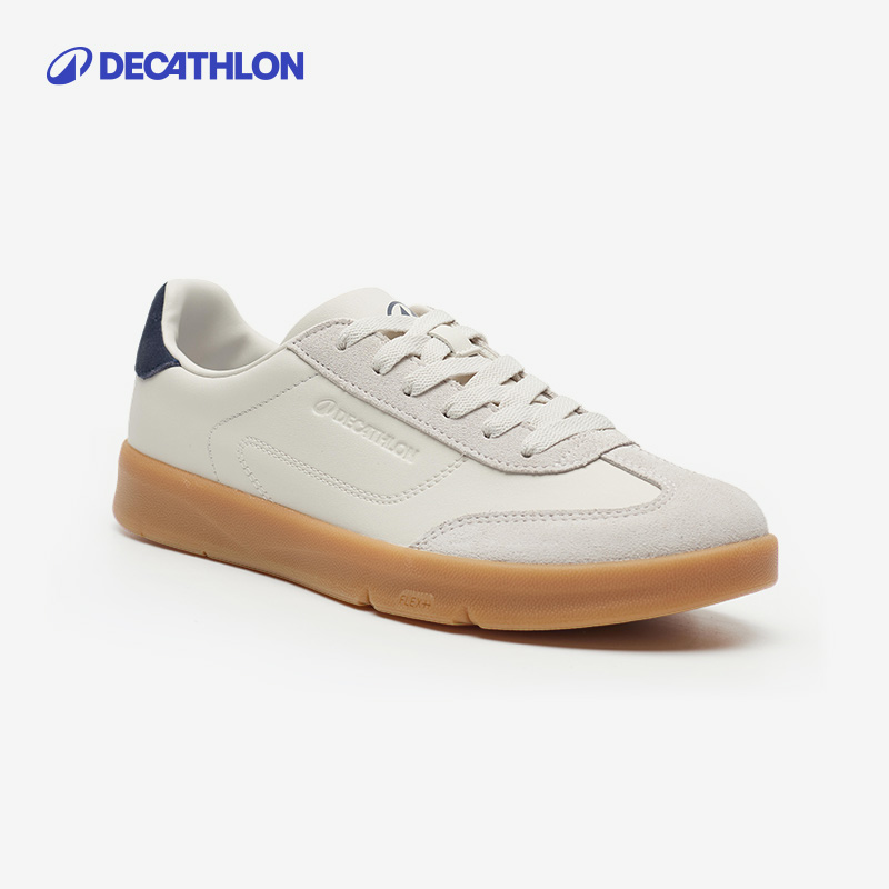 DECATHLON 迪卡儂 德訓(xùn)鞋女復(fù)古T頭鞋牛皮低幫Trainer70 女士運(yùn)動(dòng)休閑鞋IVX2