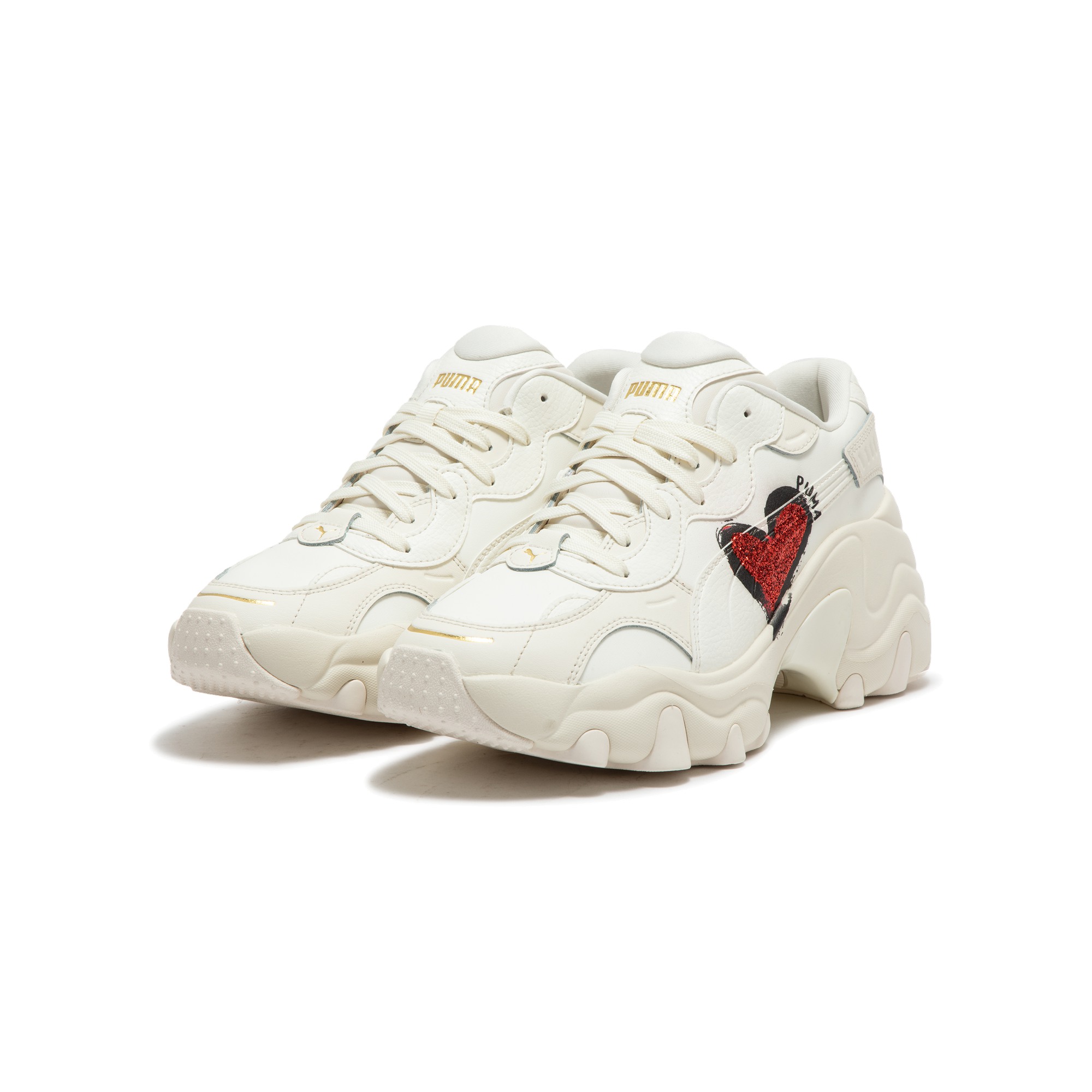 88VIP會員：PUMA 彪馬 女愛心增高厚底鞋休閑鞋 PULSAR WEDGE 398674