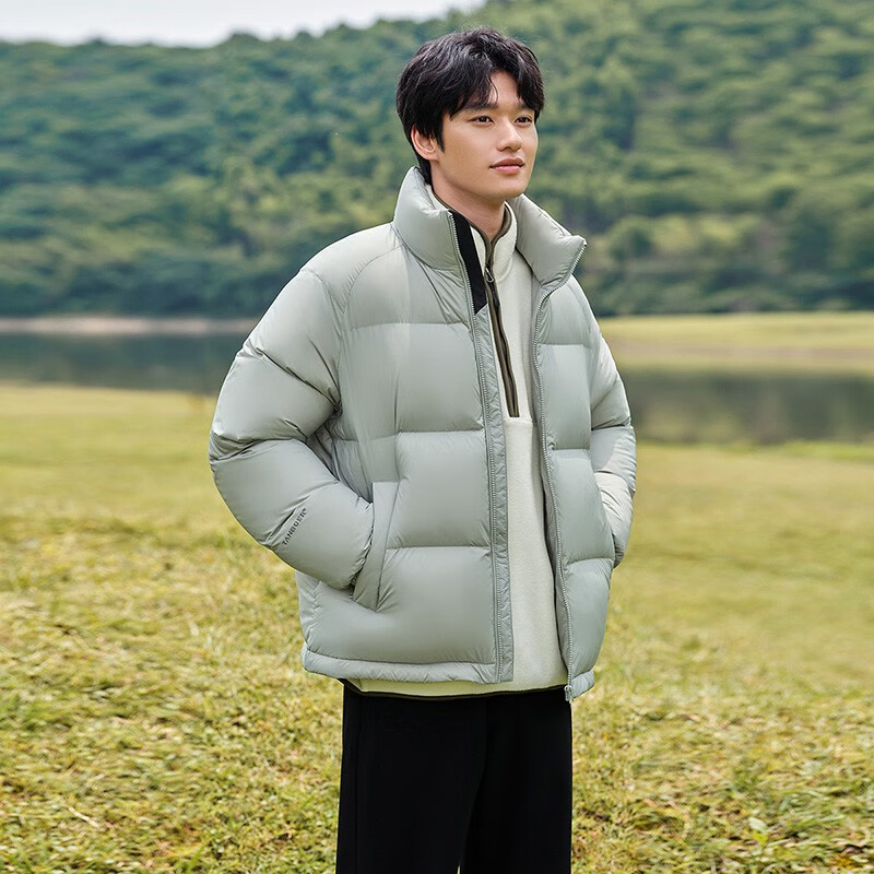 PLUS會員：Tanboer 坦博爾 情侶款 90絨羽絨服 TF238327 水波綠