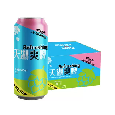 88Vip:天湖 8度爽啤啤酒500ml×24聽