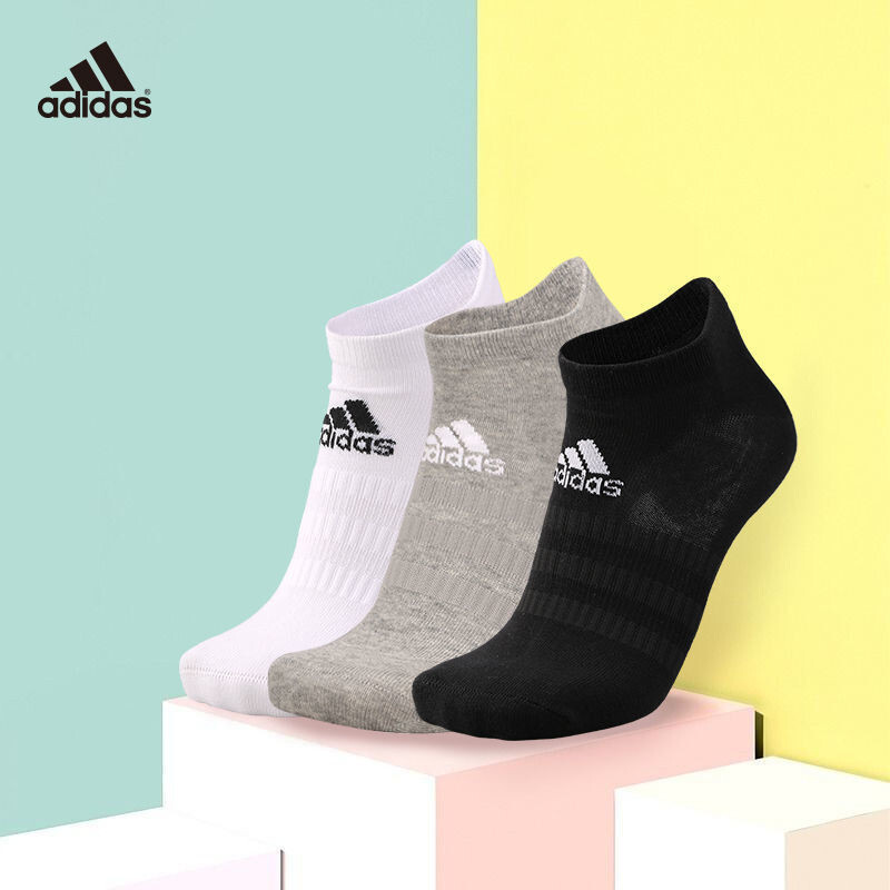 88VIP會(huì)員：adidas 阿迪達(dá)斯 短筒男襪女襪透氣休閑襪三雙船襪毛巾襪運(yùn)動(dòng)襪DZ9400