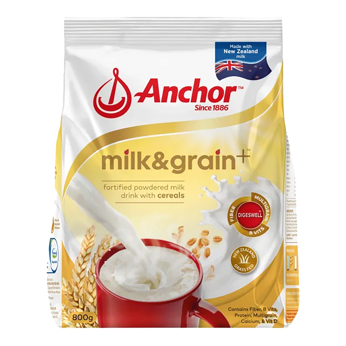 Anchor 安佳 新西蘭牛奶谷物營養(yǎng)早餐奶粉800g成人高蛋白