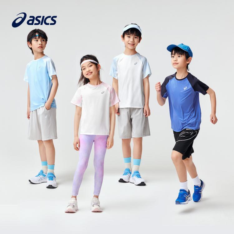 asics TiGER 兒童速干短袖