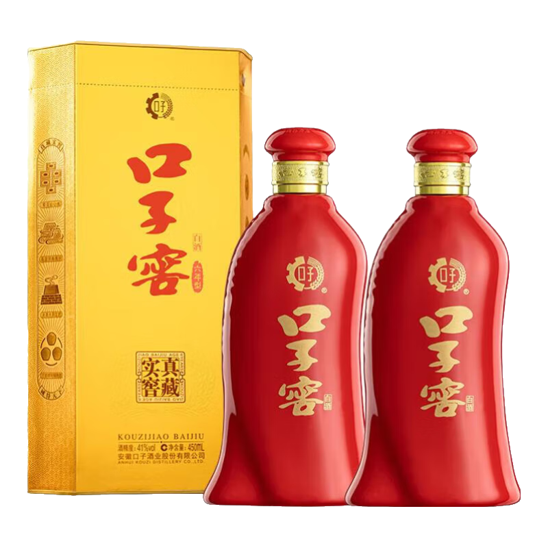 Plus會員：口子窖 六年型白酒 41度、450mL、2瓶