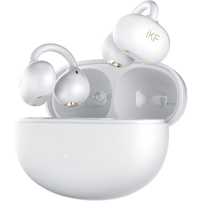 iKF Air Clip藍(lán)牙耳機(jī)耳夾式無線開放式氣傳導(dǎo)不入耳全景聲立體音hifi耳機(jī)健身運(yùn)動(dòng)超長續(xù)航經(jīng)典白