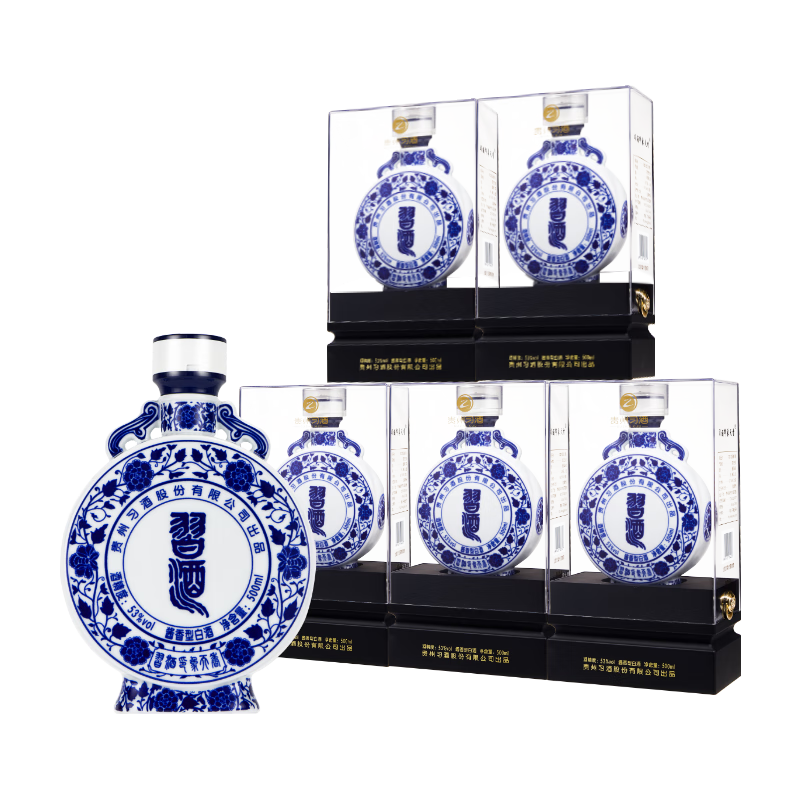 習酒 君品 青花版 印象天香 53度 醬香型白酒 500ml*6瓶 整箱裝