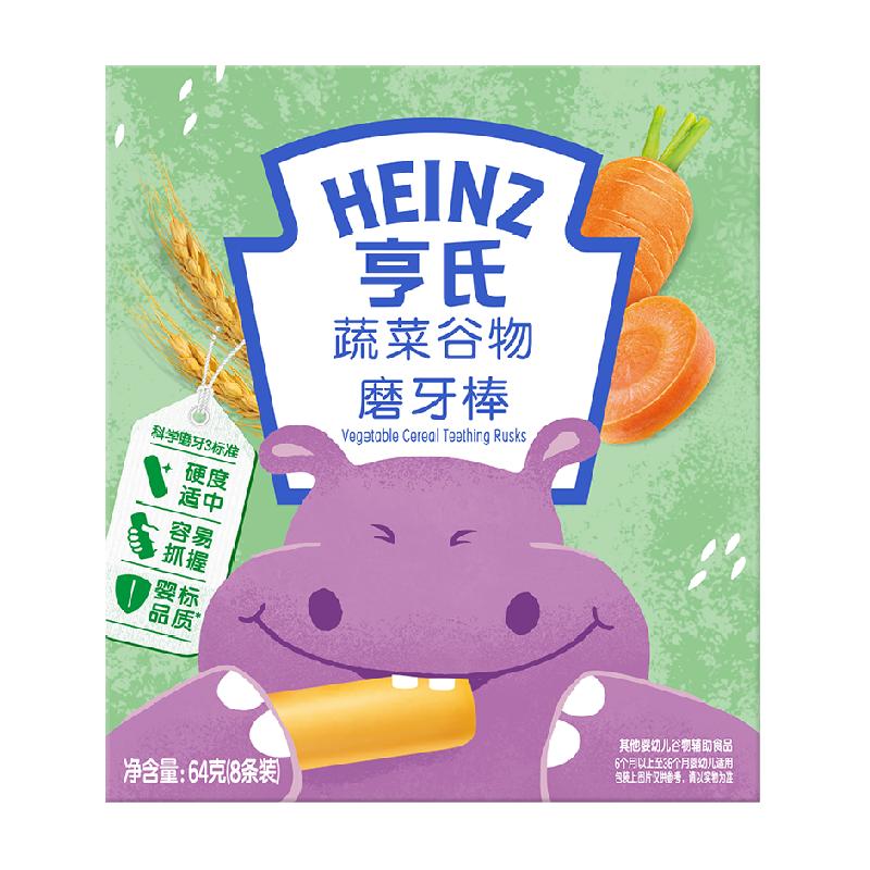 Heinz 亨氏 五大膳食系列 嬰幼兒磨牙棒 蔬菜味 64g