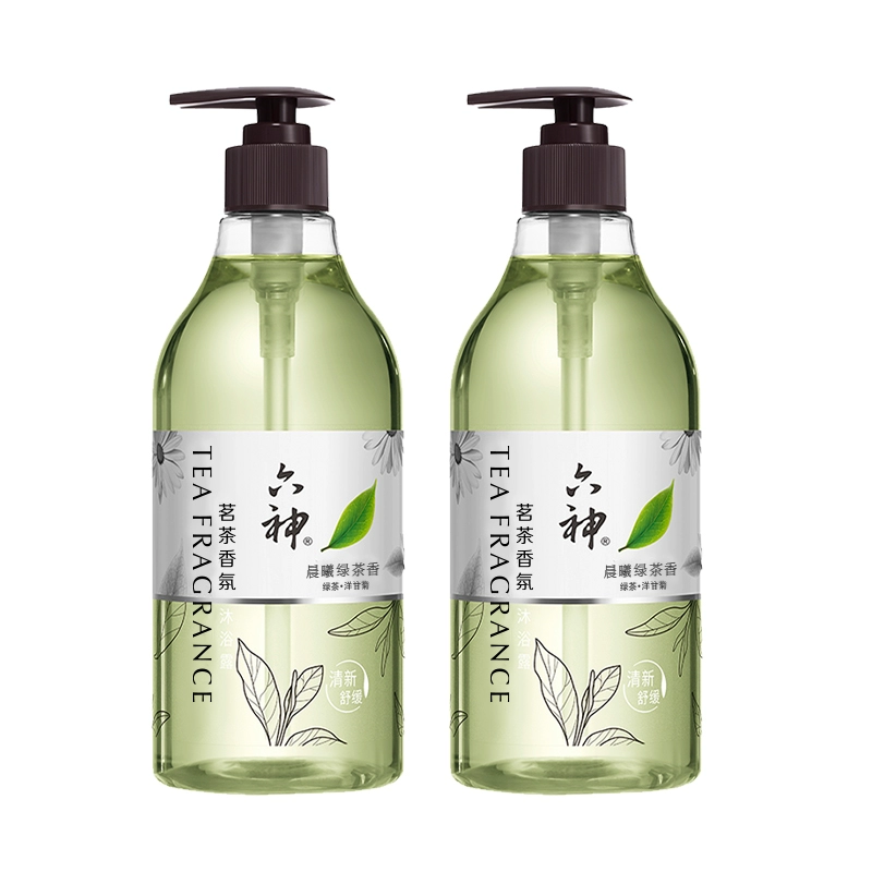 21.66六神茗茶植萃沐浴露475ml*2瓶