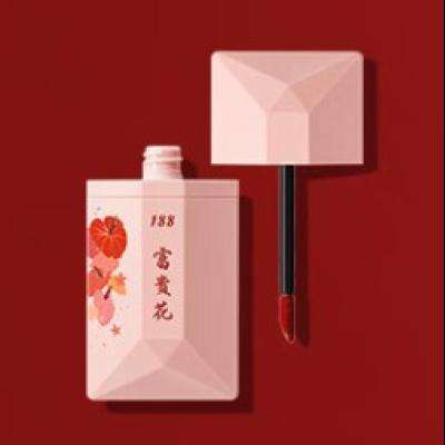 京東百億補(bǔ)貼、臨期品：Perfect Diary 完美日記 花開系列浮光微漾名片唇釉188富貴花 口紅4g