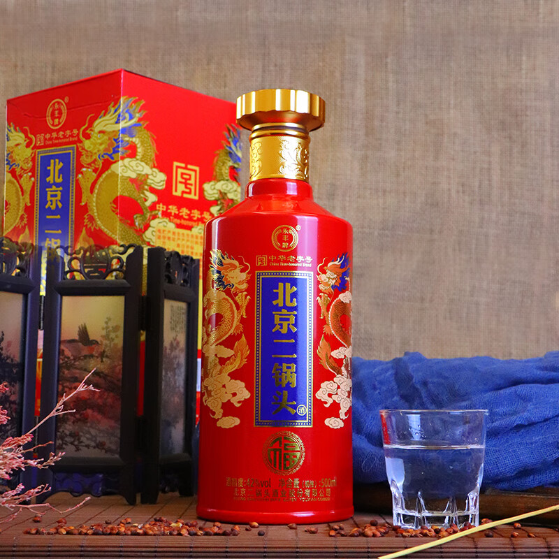 永豐牌 YONGFENG 北京二鍋頭 清香型白酒 純糧釀造 42度 500mL 6瓶 福酒