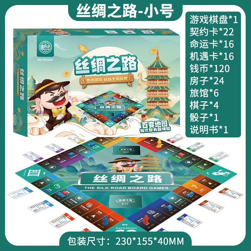 富游棋 大盒富翁游戲 絲綢之旅（小號）