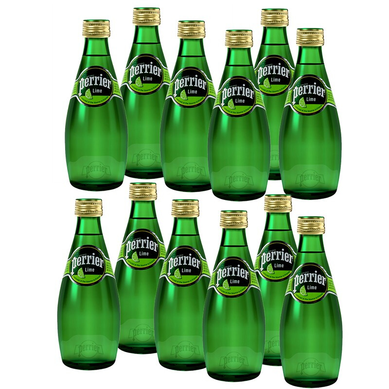 perrier 巴黎水 檸檬味含氣蘇打水 330ml*12玻璃瓶