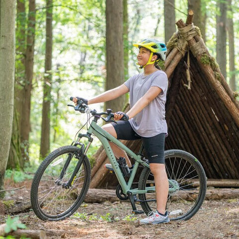 迪卡儂 DECATHLON 山地變速青少年自行車KC青玉色，26英寸7速 4319809