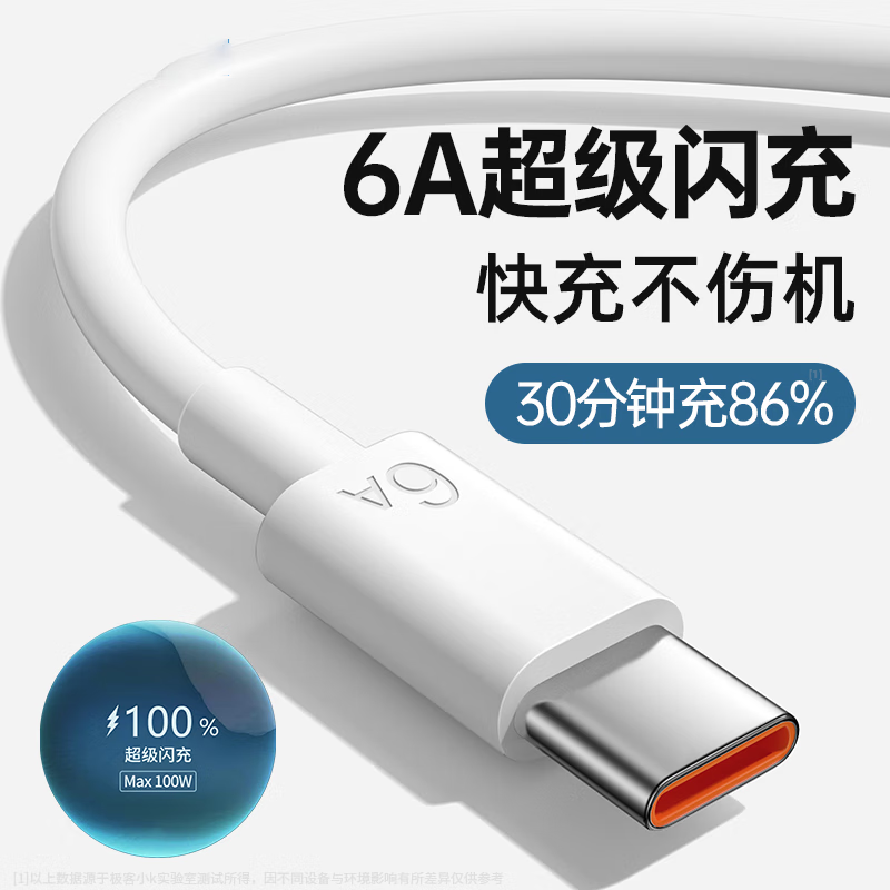 帕洛達 66W 6A Type-c 數據線 1.5m（買二贈一）