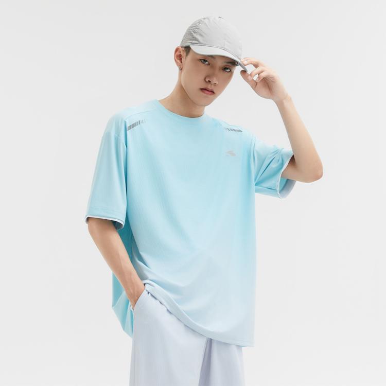 361° 夏季寬松漸變運動短袖T恤透氣休閑百搭戶外跑步服