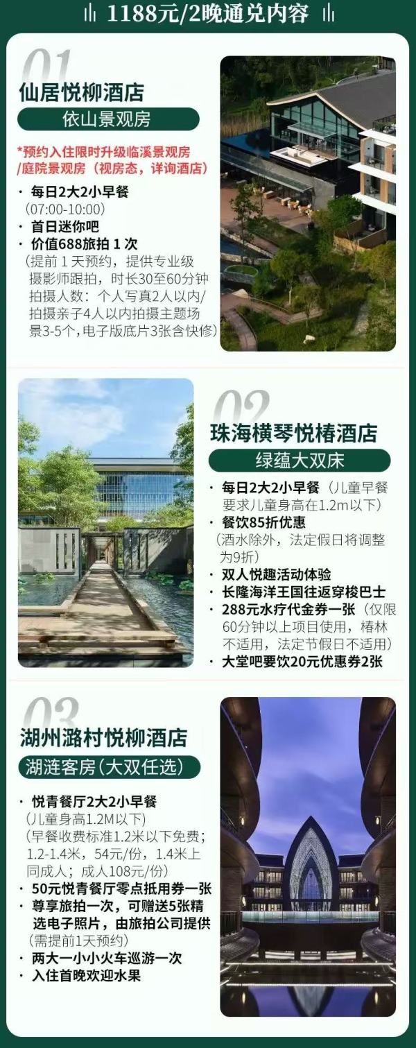 4早！遛娃必備！悅榕集團全國7城9店2晚親子通兌套餐（含2大2小早+多種權益任選）