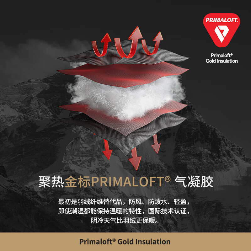 88VIP會員：PELLIOT 伯希和 Primaloft金標氣凝膠P棉棉服戶外男登山外套 曜石黑 聚熱金標棉