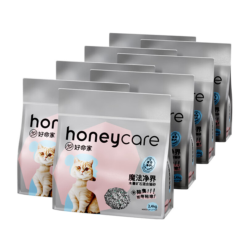 Honeycare 好命天生 木薯混合貓砂 2.4kg*12包