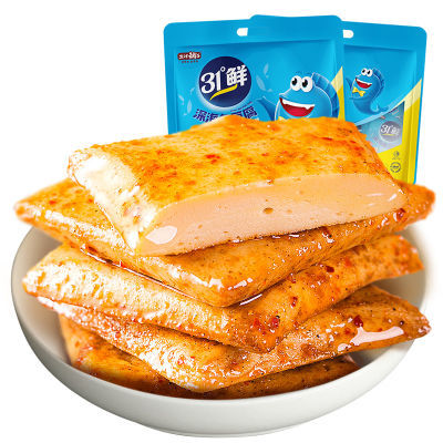 鹽津鋪?zhàn)?魚豆腐小吃香辣豆干網(wǎng)紅零食休閑食品豆腐干30包jm