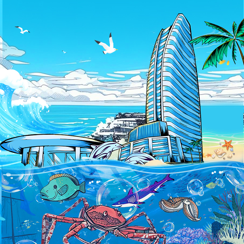 三亞亞特蘭蒂斯海景房2晚含早+暢玩雙園海洋動物互動體驗
