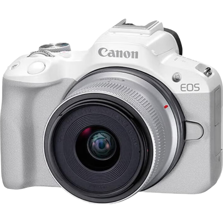 微信小程序、PLUS會員: Canon/佳能 EOS R50 微單相機(jī) 高清4K拍攝 白色 RF-S18-45mm鏡頭套裝