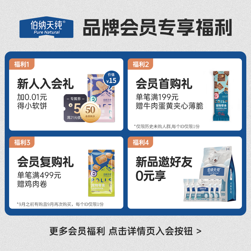 伯納天純 狗糧小型成犬泰迪法斗博美低敏臨期犬糧250g