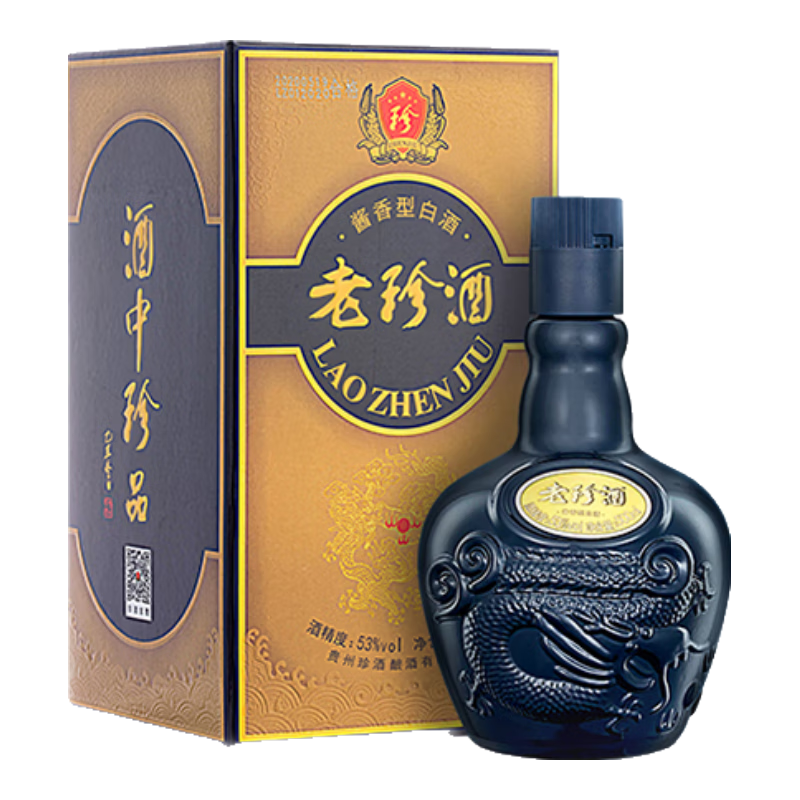 plus會員：珍酒 老珍酒 醬香型白酒 53度 500ml*1 拍2件