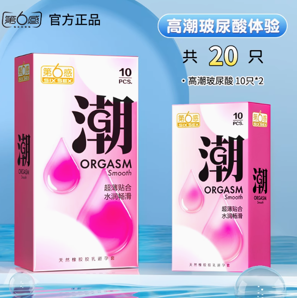 第六感 高潮玻尿酸避孕套20支