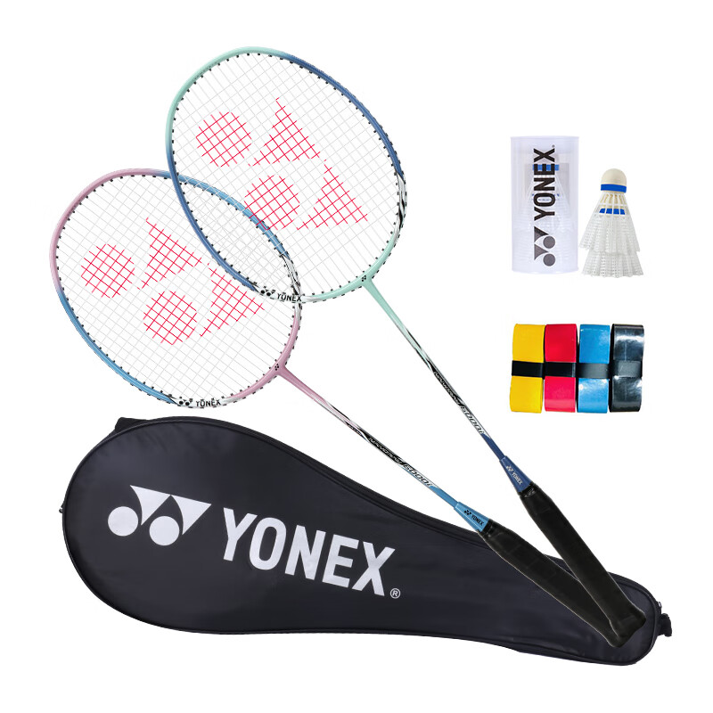 YONEX 尤尼克斯 NR6i 羽毛球拍 超值對拍綠粉 NR-6000I