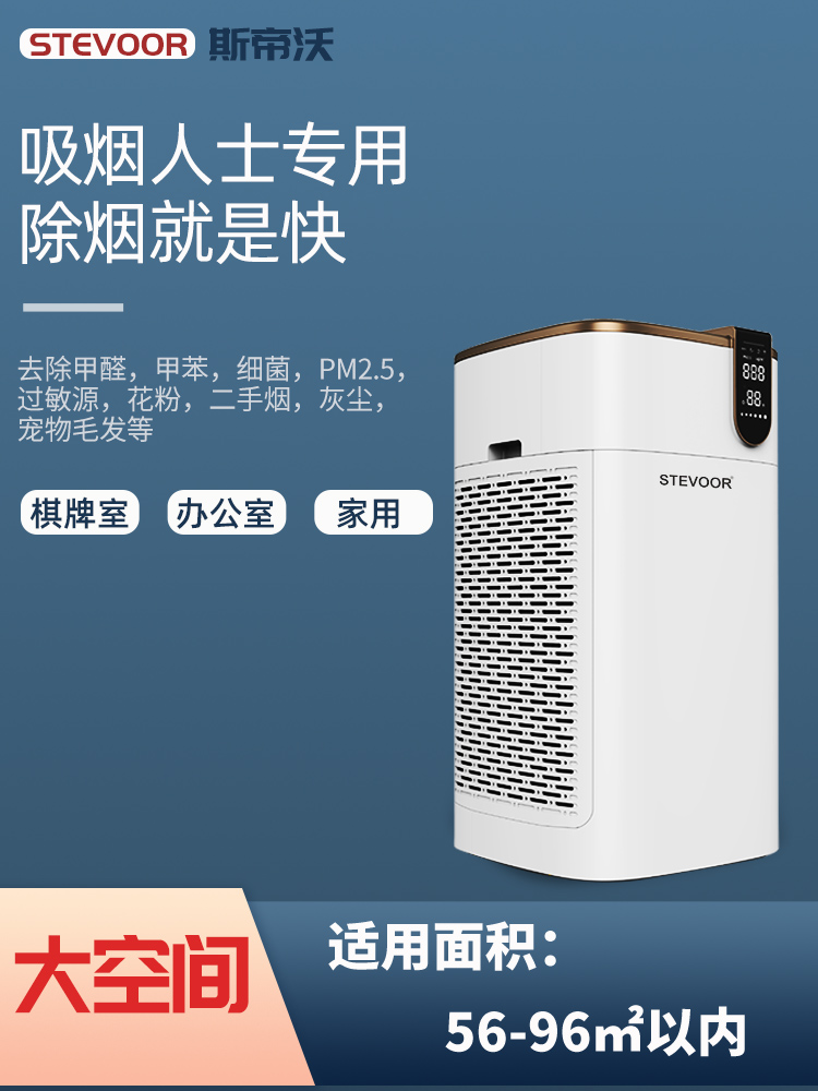 STEVOOR 斯帝沃 空氣凈化器A8除二手煙霧霾款去煙味粉塵吸貓狗毛機