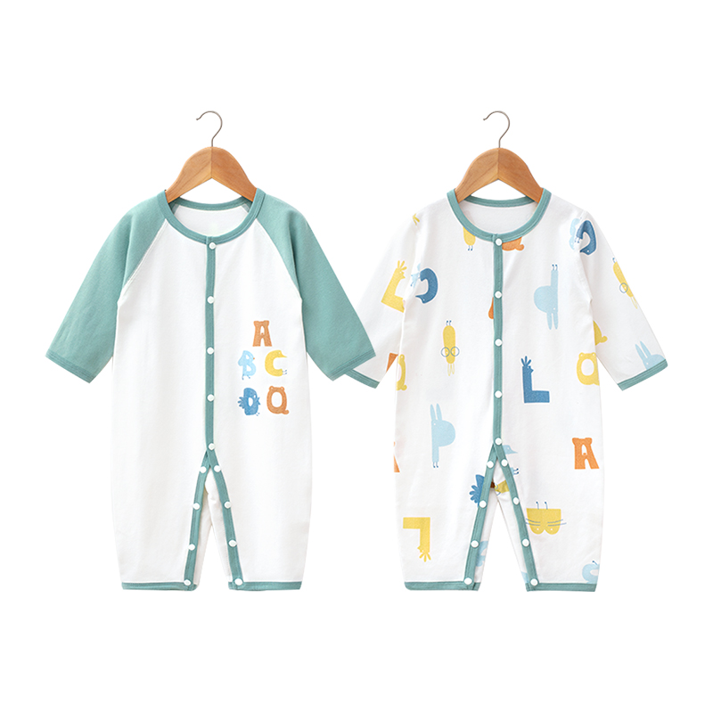 yinbeeyi 嬰蓓依 嬰兒連體衣新生兒衣服春夏季薄款寶寶空調服哈衣爬服睡衣