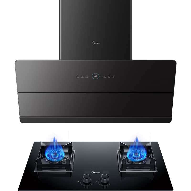 再降價、PLUS會員：Midea 美的 抽油煙機灶具套裝 24吸力 JA5+Q523L 天然氣+湊單