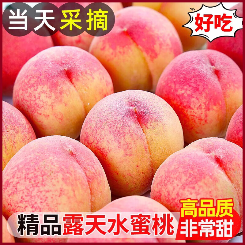 同甘園 當季水密桃 整箱5斤 約14-16個 凈重4.5斤