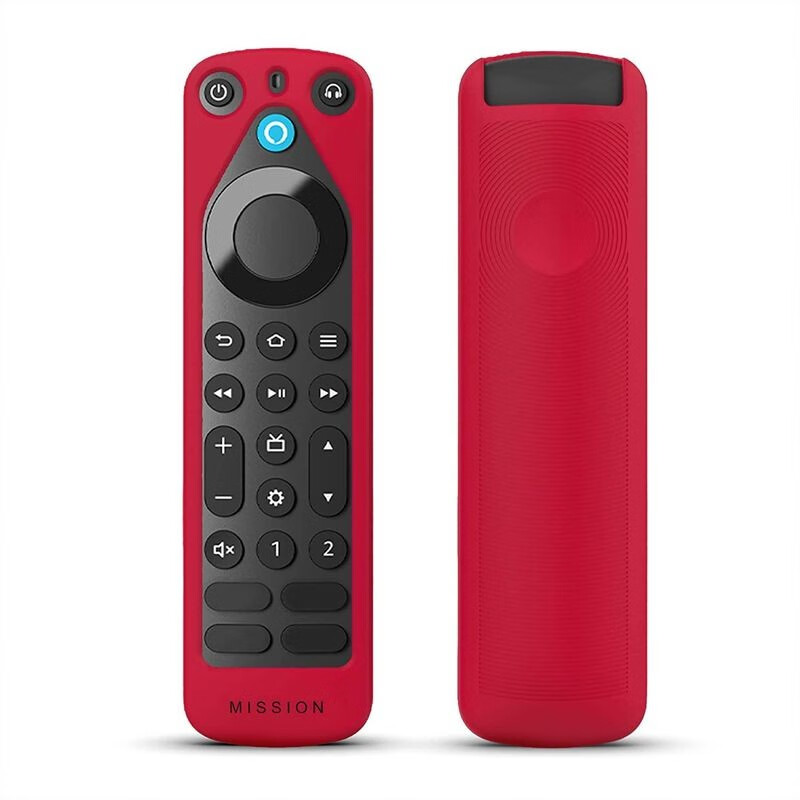 amazon 亞馬遜 Alexa Voice Remote Pro藍牙遙控器適用于Fire TV流媒體 黑色+紅色套 兩個可自定義的按鈕