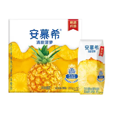 安慕希清甜菠蘿味酸奶205g×12盒